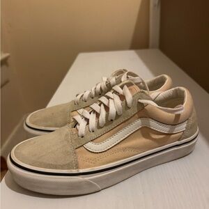 Vans Beige and White Sneakers